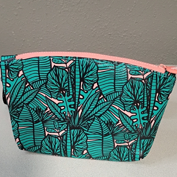 Ipsy Tropical Leaf Print Women's Cosmetic Bag - Picture 2 of 5